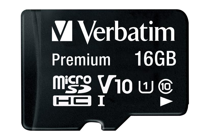 Verbatim - flashhukommelseskort - 16 GB - microSDHC IT og elektronik > Hardware > Lagring og backup > Flash Hukommelse > Flash Kort