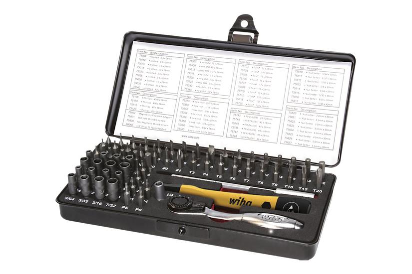 Wiha Micro-bit set ESD 7000Z - skruetrækkerbitsæt - 66 stykker Hus og have > Værktøj > Elværktøj > Tilbehør til elværktøj > Boremaskine tilbehør > Bitssæt