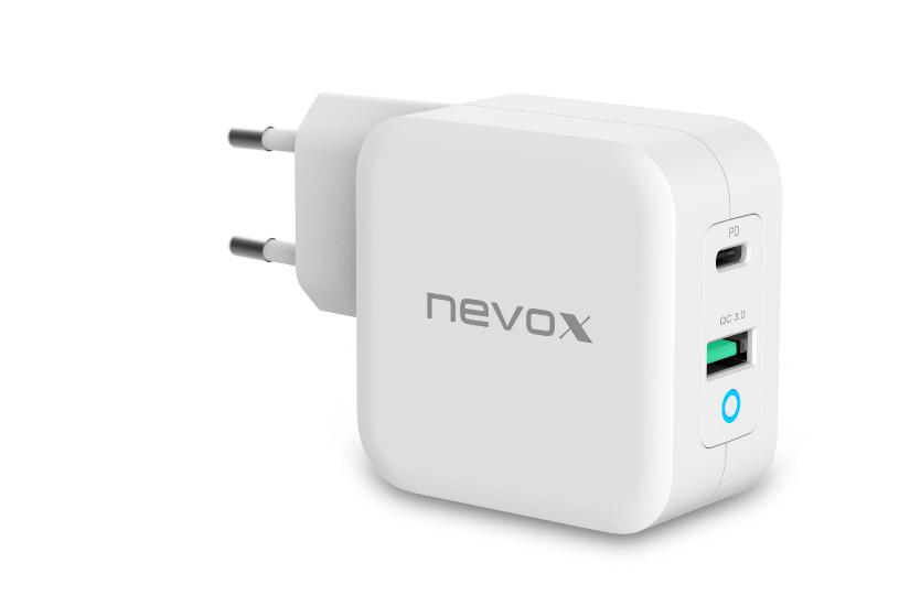 nevox 1889 oplader til mobil enhed Universel Hvid Vekselstrøm Hurtig opladning Indendørs IT og elektronik > Telefoni/GPS > Mobiltilbehør > Batterier og oplader til mobiltelefoner