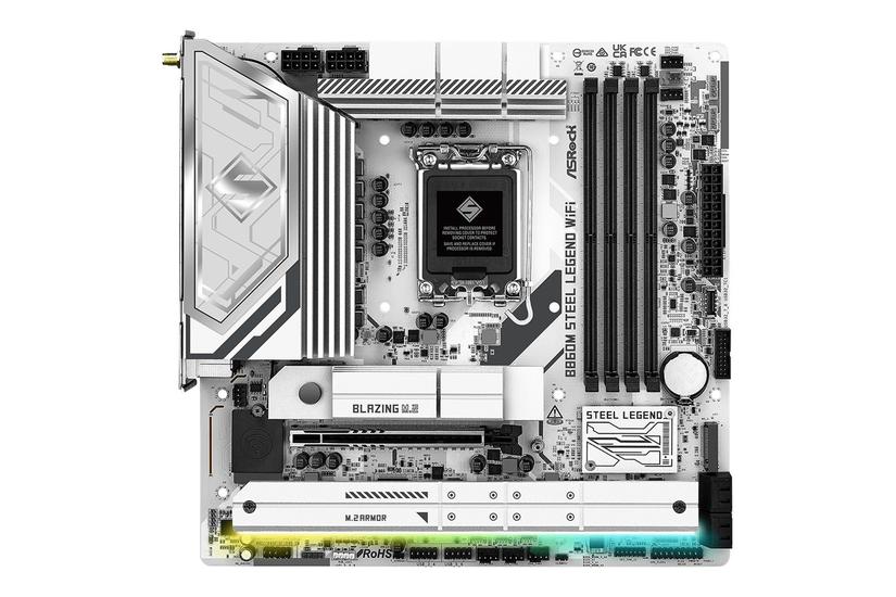 ASRock B860M STEEL LEGEND WIFI - bundkort - micro ATX - LGA1851 sokkel - B860 IT og elektronik > Hardware > Bundkort