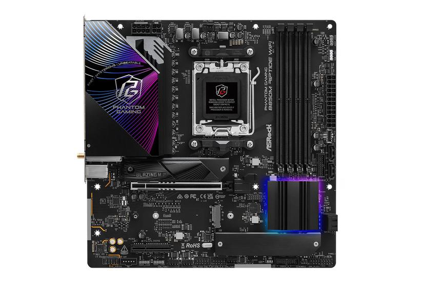ASRock Phantom Gaming B850M RIPTIDE WIFI - bundkort - micro ATX - Socket AM5 - AMD B850 IT og elektronik > Hardware > Bundkort