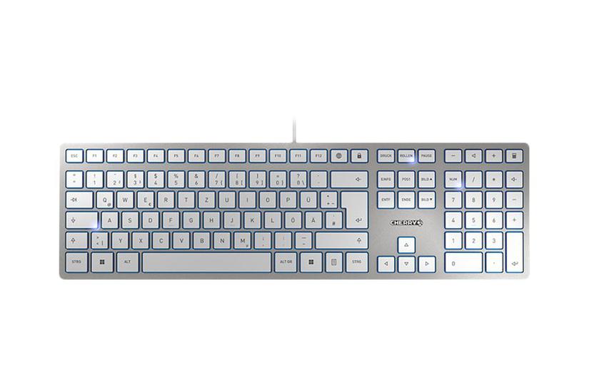 CHERRY KC 6000 SLIM - tastatur - QWERTZ - tysk - sølv Indgangsudstyr IT og elektronik > Hardware > Tastatur og mus > Tastaturer