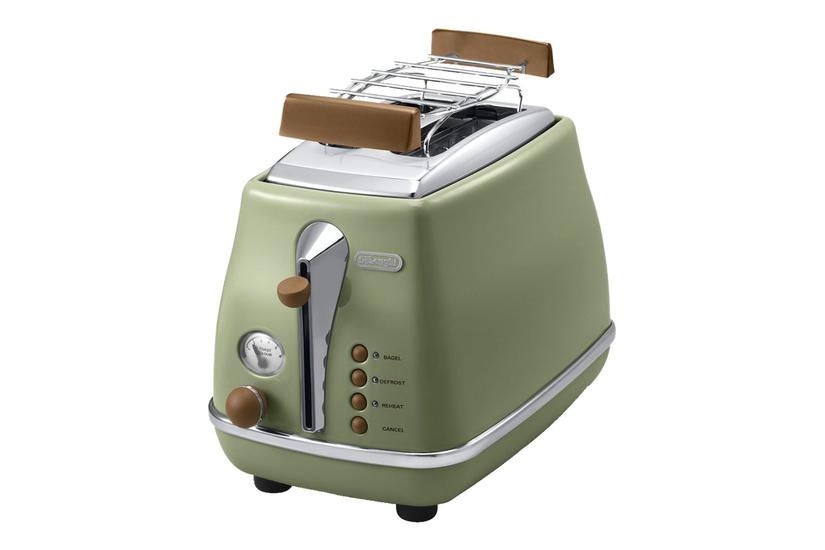 De'Longhi Icona Vintage CTOV 2103.GR - brødrister - grøn Husholdning og køkken > Køkkenmaskiner > Brødristere og grille > Brødristere