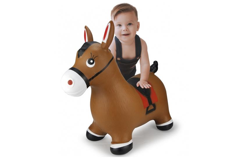 Jamara Hopping animal horse brown with pump oppusteligt legetøj Livsstil