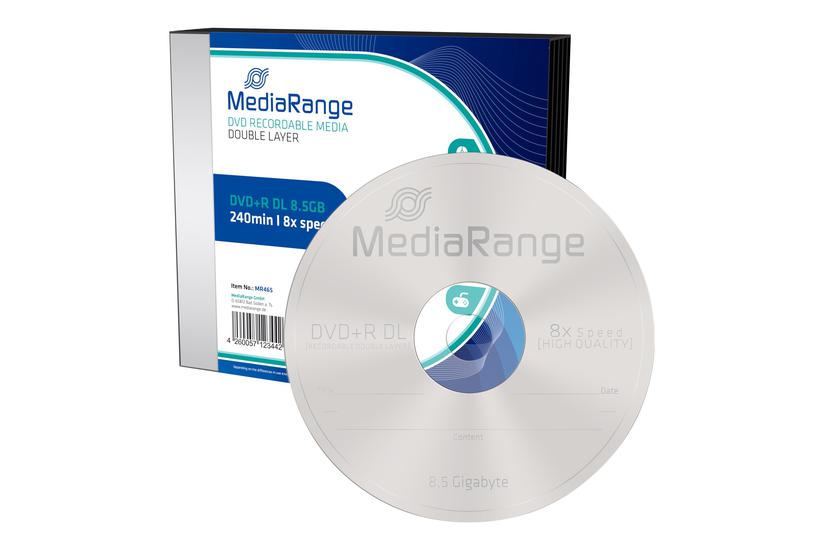 MediaRange - DVD+R DL x 5 - 8.5 GB - lagringsmedie IT og elektronik > Hardware > Lagring og backup > Lagringsmedier > DVD Medier