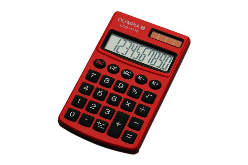 Olympia LCD 1110 regnemaskine Lomme Basis Rød Kontor > Kontormaskiner > Regnemaskiner