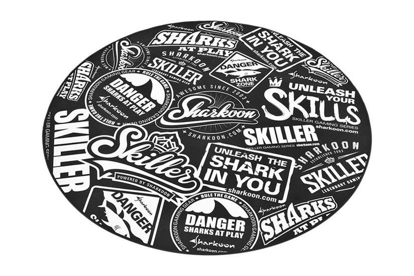 Sharkoon SKILLER SFM10 - stolemåtte - rund - 120 cm - sort