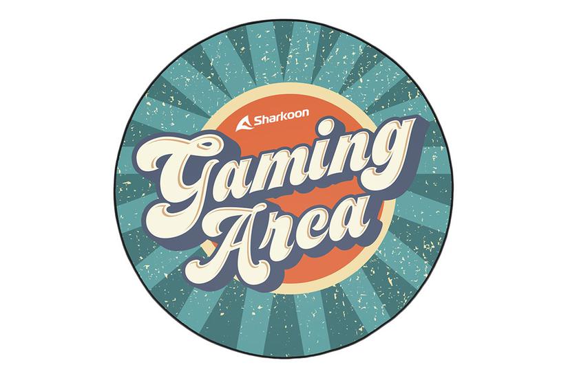 Sharkoon SKILLER SFM11 Gaming Area - stolemåtte - rund - 120 cm - gul