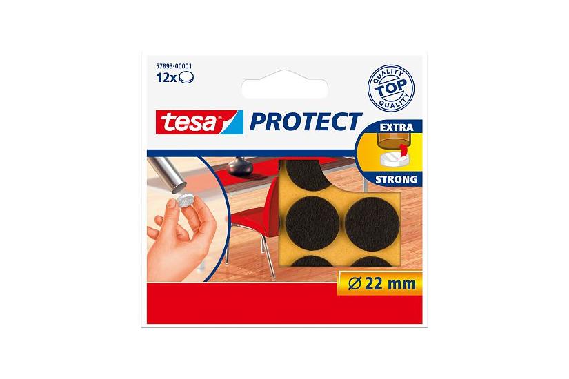 TESA 57893-00000-01 gulv-beskyttelsespude til møbel 12 stk Rund Hus og have > Hjemmet > Tilbehør og dele til møbler > Øvrige dele til møbler > Filtpuder