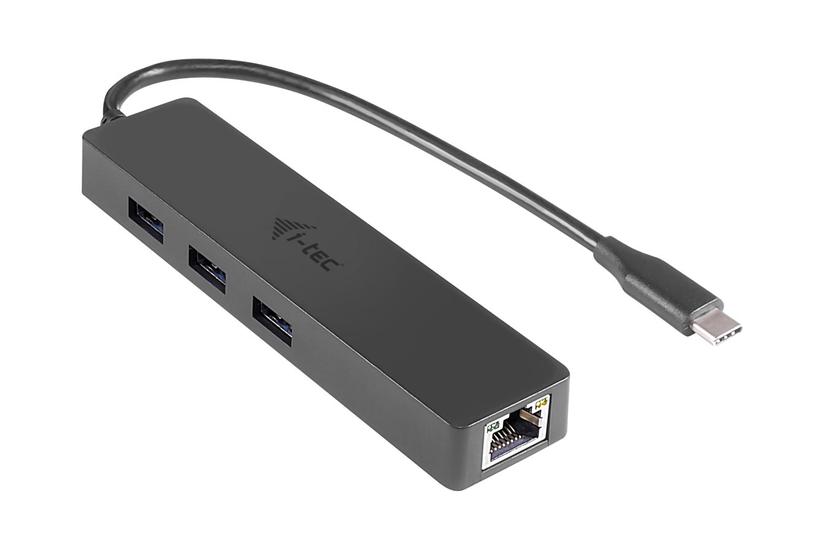 i-Tec USB C Slim 3-port HUB with Gigabit Ethernet adapter - hub - 3 porte IT og elektronik > Hardware > Harddiske og SSD'er > Harddisk montering