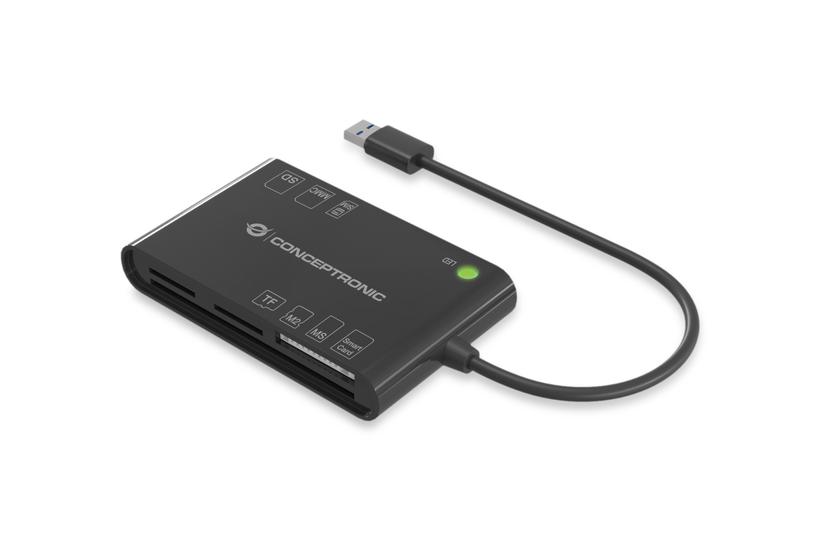 Conceptronic BIAN01B smartcard læser Indendørs USB 3.2 Gen 1 (3.1 Gen 1) Sort IT og elektronik > Hardware > Controllerkort m.m. > Smartcard læsere