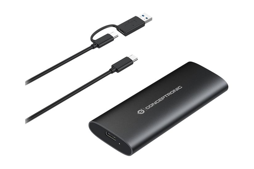 Conceptronic DANTE04B - lagringspakning - dobbelt protokol - M.2 Card (PCIe NVMe & SATA) / SATA SSD - USB-C 3.2 (Gen 2) IT og elektronik > Hardware > Lagring og backup > Harddisk Kabinet