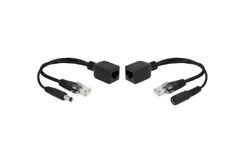 Delock Passive PoE Adapter Set RJ45 DC 5.5 x 2.5 mm - strøminjektor IT og elektronik > Netværk > Transceivere og multiplexere
