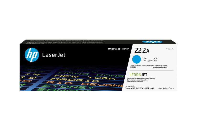 HP 222A - cyan - original - LaserJet - tonerpatron (W2221A) IT og elektronik > Scan/Print > Blæk og toner > Toner og toneropsamlere
