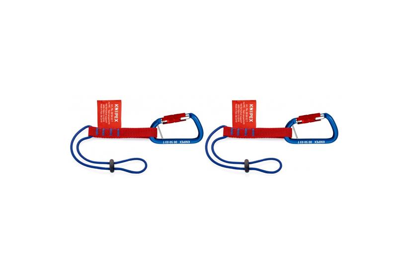 KNIPEX Tethering System Set - værktøjsadapterrem med karabinhage - (pakke med 2) Hus og have > Arbejdstøj og sikkerhedsudstyr > Arbejdstøj > Værktøjsbælte > Tilbehør værktøjsbælte