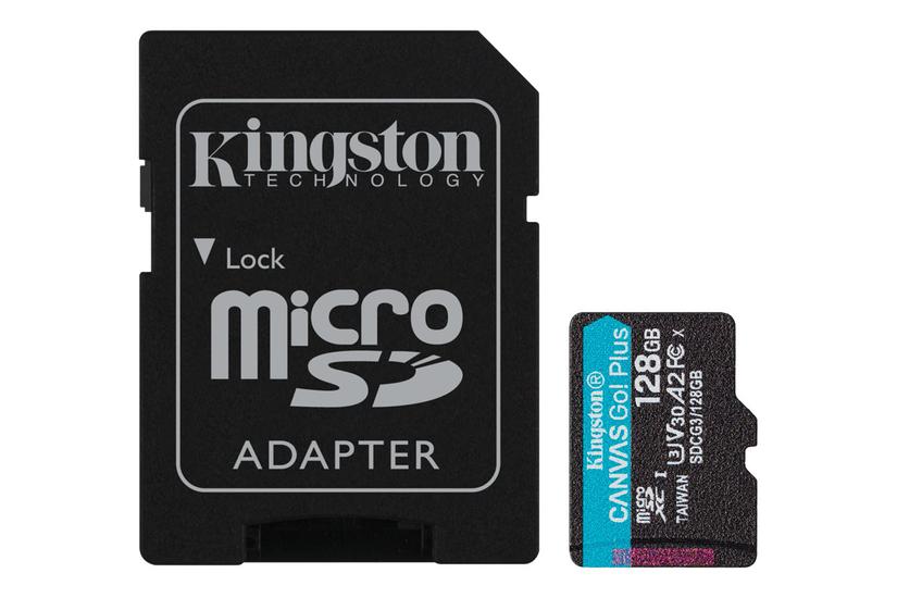 Kingston Canvas Go! Plus - flashhukommelseskort - 128 GB - microSDXC UHS-I IT og elektronik > Hardware > Lagring og backup > Flash Hukommelse > Flash Kort