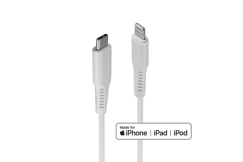 Lindy 31316 Lightning kabel 1 m Hvid IT og elektronik > Hardware > Kabler > Lynkabler