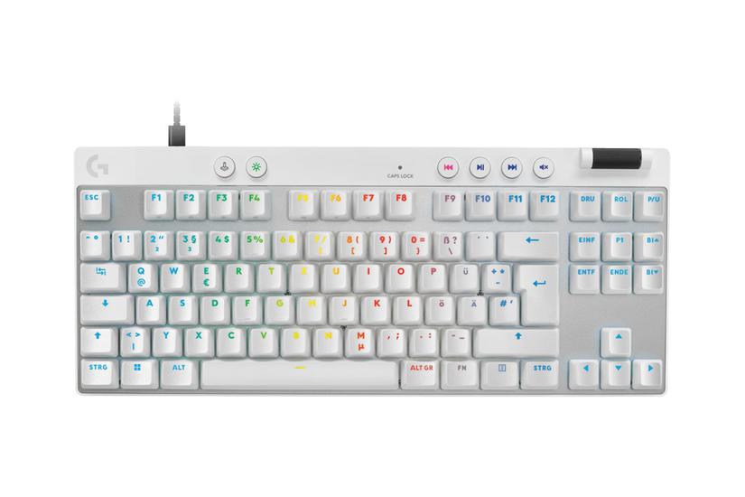 Logitech G PRO X RAPID - tastatur TKL - QWERTZ - tysk - hvid Indgangsudstyr Gaming > Gamer udstyr > Logitech G Pro > Logitech G pro keyboard