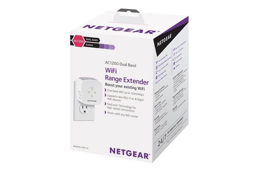 NETGEAR EX6110 - WiFi-rækkeviddeforlænger - Wi-Fi 5 IT og elektronik > Netværk > Trådløst netværk > Trådløse forlængere