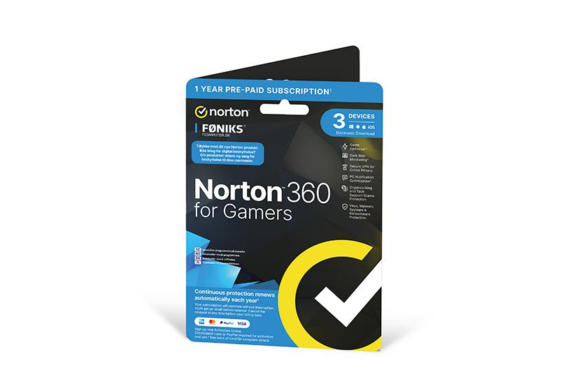 Norton 360 for Gamers - 1 år - 3 enheder IT og elektronik > Software > Antivirus og sikkerhed > Sikkerhedssuiter