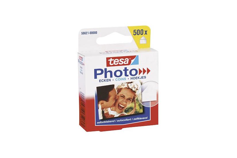 TESA 56621 fotohjørne 500 stk Hvid IT og elektronik > Foto- og videoudstyr > Fotoalbum og fotorammer > Tilbehør til billeder og fotoalbum > Fotohjørner