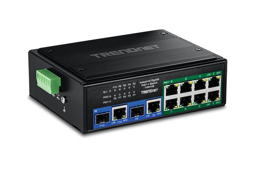 TRENDnet TI-BG108 - Version v1.0R - switch - industriel - 10 porte - ikke administreret - TAA-kompatibel IT og elektronik > Netværk > Hubs og switches