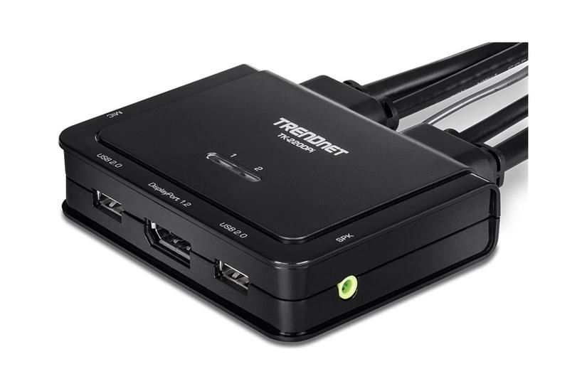 TRENDnet TK 220DPI - KVM / audio-switch - 2 porte - TAA-kompatibel IT og elektronik > Hardware > KVM > KVM switch