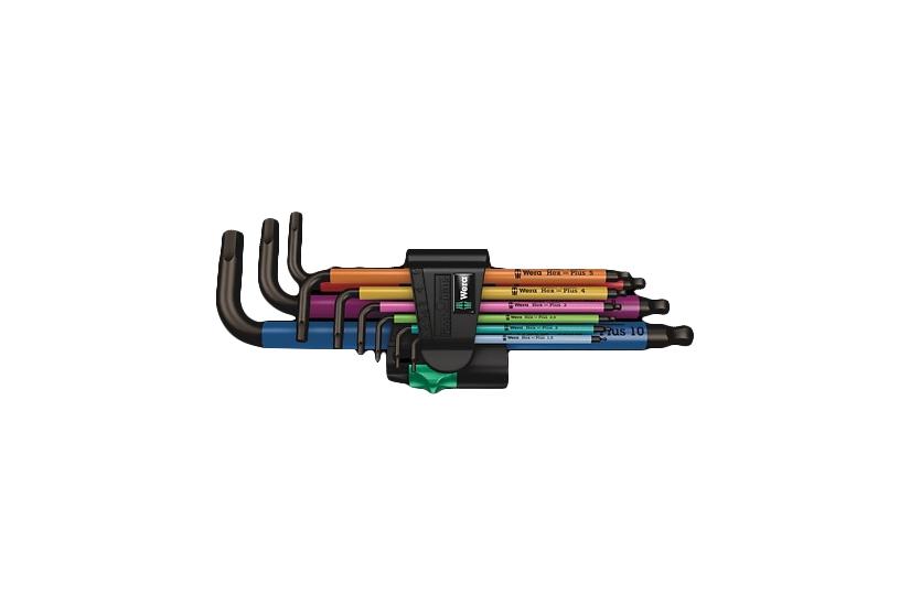 Wera 950 Spkl9 Hex-plus Hex Key Set L-formet unbrakonøglesæt Metrisk/imperial 9 stk Hus og have > Værktøj > Håndværktøj > Nøgler > Unbrakonøgle